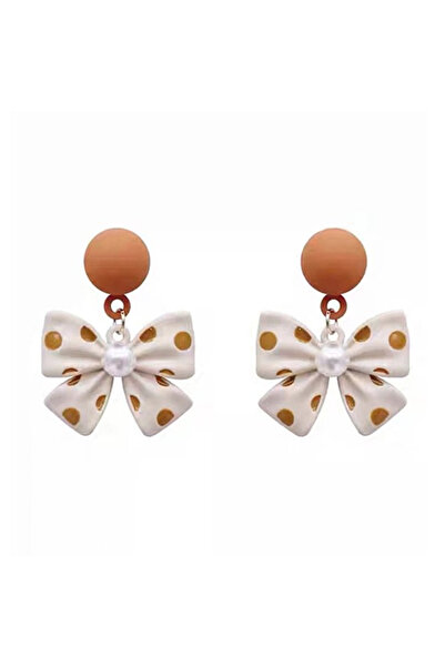 EFAYN.RO Women's earrings, delicate bow pattern with Polka Dot , cute and fas...