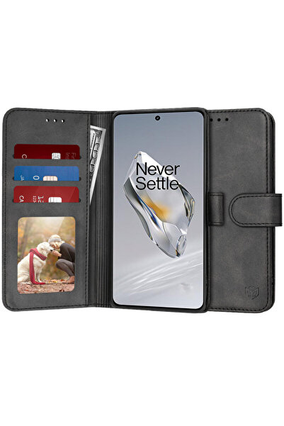 Techsuit Θήκη 360° για OnePlus 12, Ημερολόγιο, Μαύρο