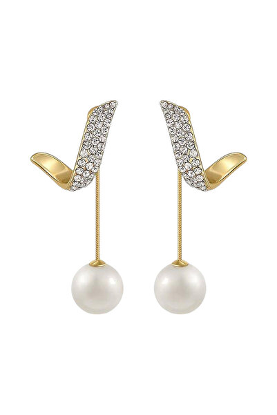 EFAYN.RO Cercei dama, model elegant, tematica special and fancy, albi cu auri...