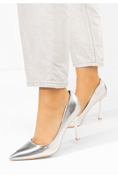 B T Shoes Isabele silver stiletto shoes