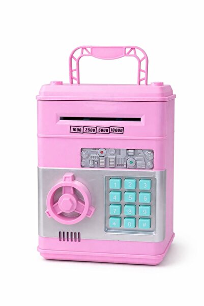 welto ticaret Şifreli Otomatik Kağıt Para Alan Atm Kasa Kumbara - Pembe