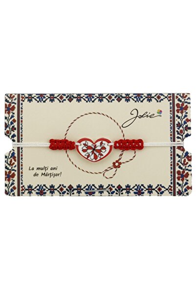 Flippy Martisor Traditional Lucky Bracelet, Jolie, Heart Model, for Children,...