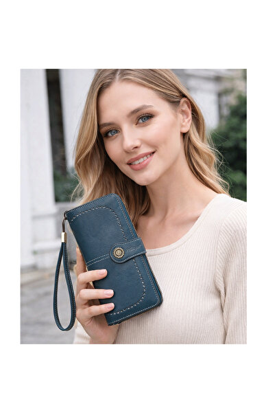 PriStyle Portofel Dama Premium, cu Fermoar si Capsa, Compartimente Multiple, ...