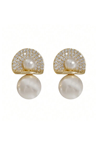 EFAYN.RO Women's earrings with beads and crystals, elegant model, fashion par...