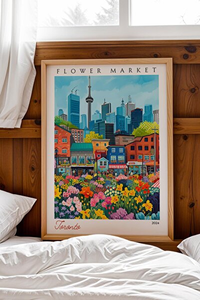 Saturn Toronto Canada Framed Painting Aesthetic Wall Decor for Travel Lovers ...