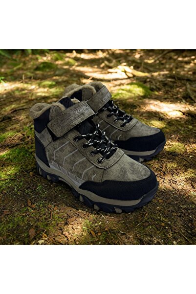 Contra Boy's Non-Slip Wool-Lined Velcro Boots