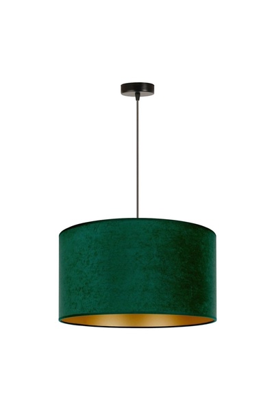 OEM Duolla ROLLER pendant chandelier, textile/plastic/metal, green/gold/black...