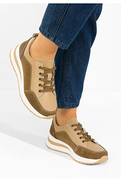 B T Shoes Sneakerși cu platforma Janelia kaki