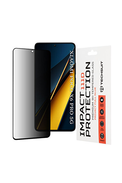 Techsuit 111D Γυαλί πλήρους κόλλας για προστασία απορρήτου για Xiaomi Poco X6...