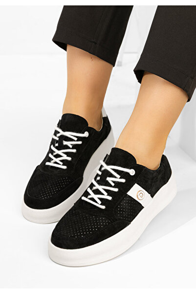 B T Shoes Sneakers dama piele Jayne negri