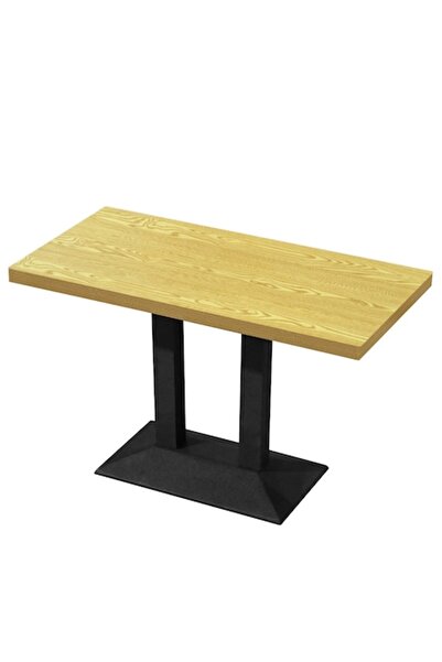 2home Masă de sufragerie 2HOME, Nature, picior negru, blat 120x60 cm