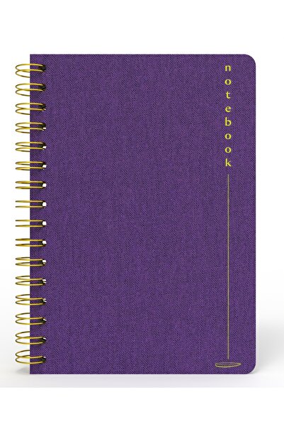 Meli Melek Melimelek Checkered Notebook Purple (Cloth Cover) - Ceyda Düvenci