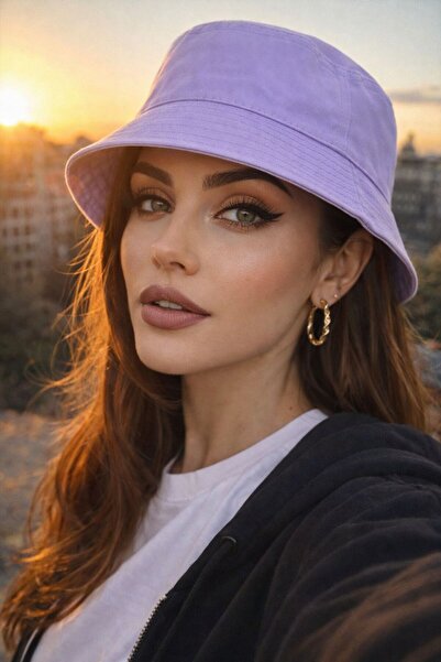 sf collection Unisex Lilac Basic Bucket Bermuda Hat - Summer Bucket Hat