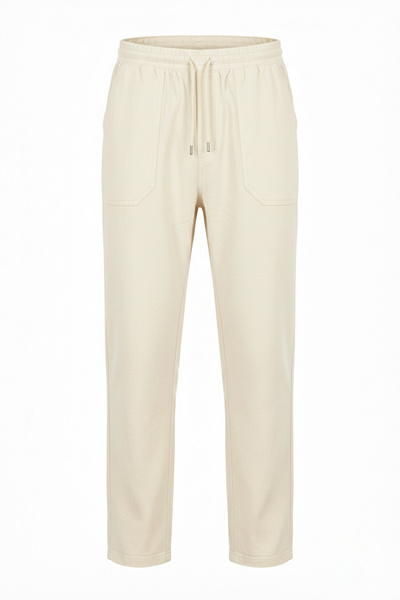 Kozik Men's Linen Blend Relaxed Fit Trousers Comfortable Cut