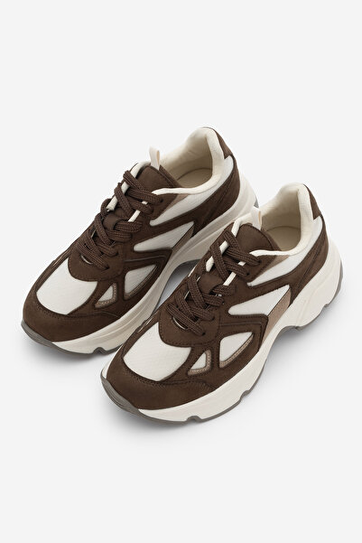 Marjin Women's Sneaker High Thick Sole Multi-Piece Lace-Up Sports Shoes Vader...