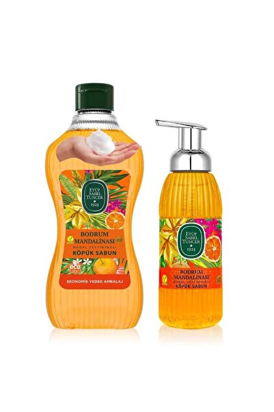 Eyüp Sabri Tuncer Bodrum Tangerine Natural Olive Oil Foam Soap 1.5 Lt + 500 ml