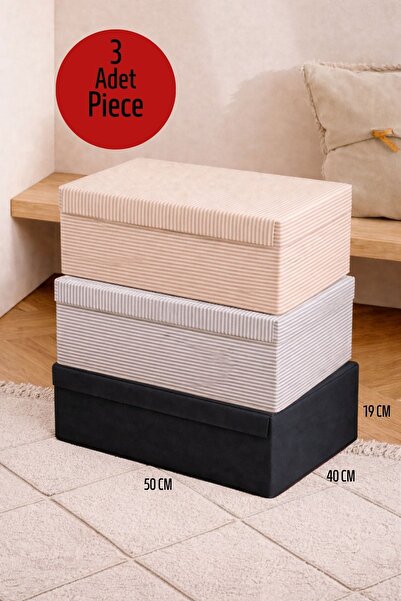 ALAS 3 Multi-Colored Underbed Clothing & Sweater Storage Boxes