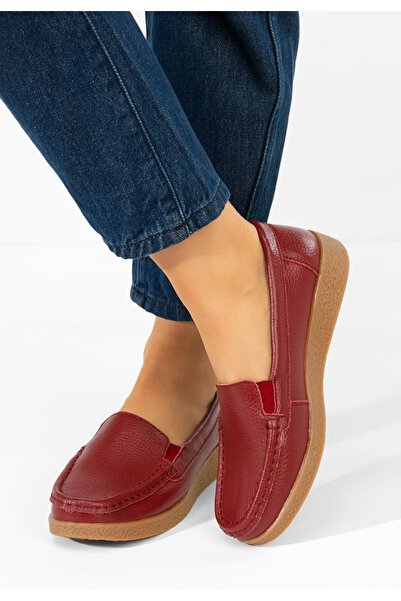 B T Shoes Nerida red genuine Leather loafers