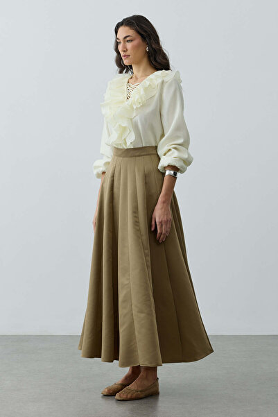 Fahhar Çok Parçalı Godeli Etek Yeşil