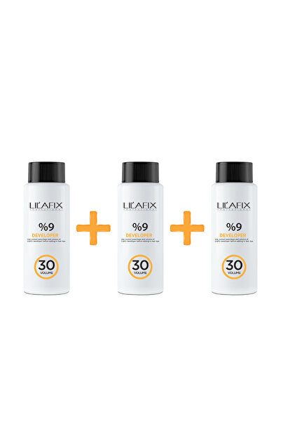 Lilafix Professional Lilafix 3'lü Paket 30V Oksidan Krem %9 Developer 60 ml