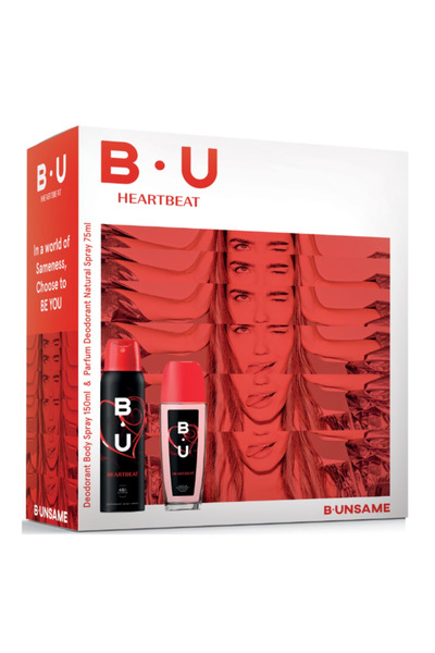 B.U. Heartbeat gift set – Women's perfume 75 ml + Deo spray 150 ml, floral-fr...