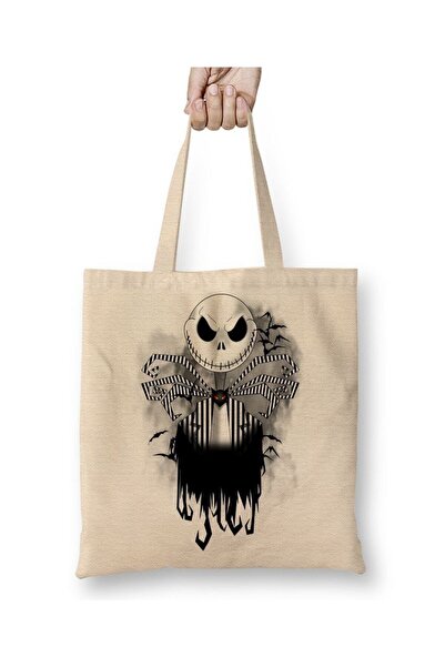 Toyaso Ak Jack Λευκή υφασμάτινη τσάντα με μακριά λαβή Τσάντα για ψώνια Τσάντα...