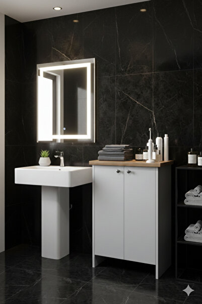 Haus Modüler Yiğit 2 Kapaklı Dolap Banyo,Havlu Dolabı