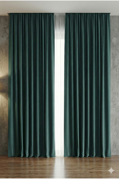 Miabella Home Fon Perde Blackout Curtain Single Wing Curtain Curtain with Cor...