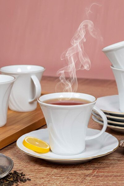 Güral Porselen Soprano 12 Parça 6 Kişilik Çay Takımı 170 cc