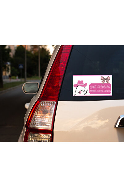 DRN DİZAYN Yeni Sürücüyüm Lütfen Nazik Olun Pembe Şapkalı Sevimli Tasarım Ara...