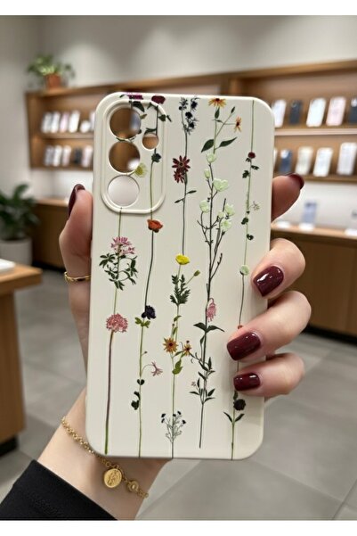 OVADA Samsung Galaxy A36 Uyumlu Sarmaşık Ve Çiçek Desenli Silikon Telefon Kılıfı