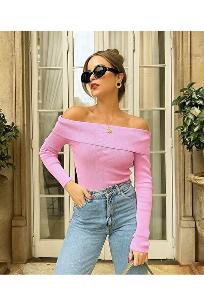 TrendButikBurada بلوزة مادونا ذات ياقة - الموسم الجديد - بلوزة نسائية أنيقة و...