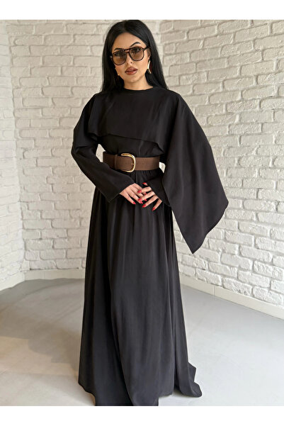 moneta boutique Women's Cape Tencel Fabric Blouse Skirt Set