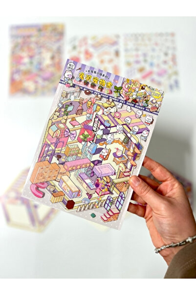 Kağıt Gemi Dükkan DIY Kawaii Pet Shop Tasarlama 2 Yaprak 102 Adet 3D Diorama ...