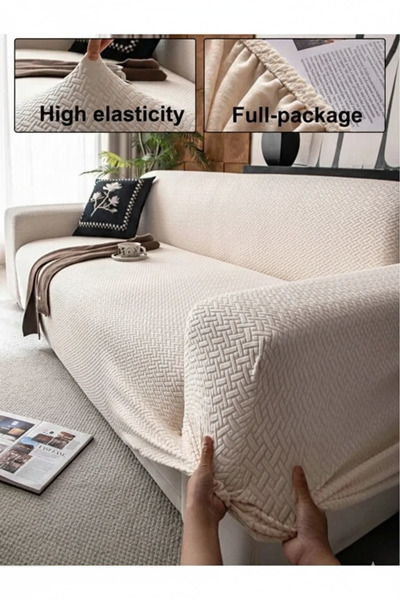 Hazineci Bey Brick Pattern, Non-Slip, Washable, Sofa Cover, 1 Piece Sofa Cove...