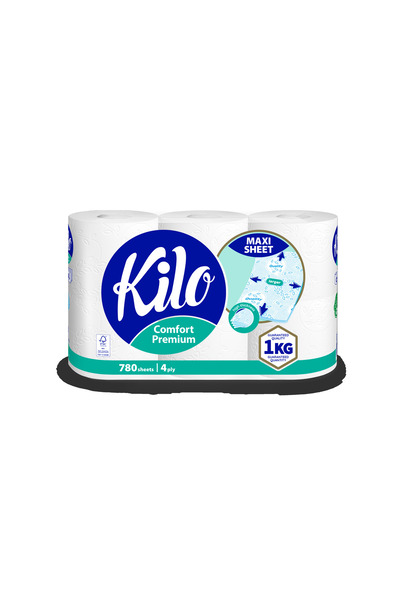 OEM Kilo Comfort Premium toilet paper, 4 layers