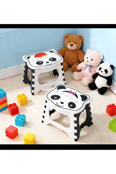 First Choice Scăunel Pliabil pentru Copii 20x19x24cm, Model Panda, din Plasti...