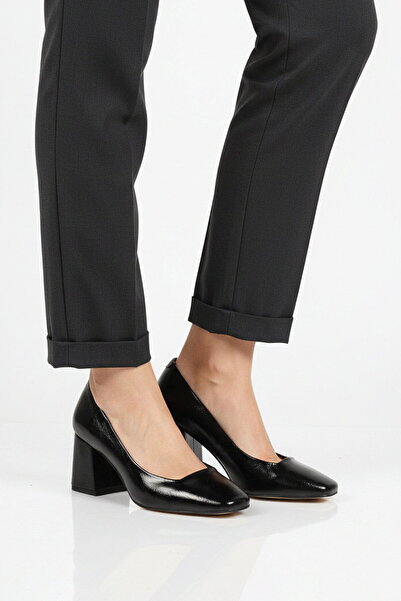 AYAKMOD Black Women's Thick Heeled Shoes 593055 Z