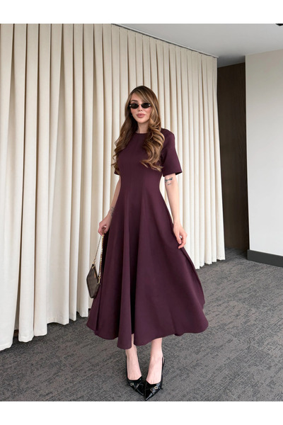 Laluvia Burgundy Godeli Dress - 05174