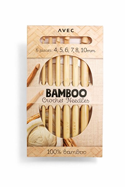 Bambus AVEC crochet hook set, 6 pieces,