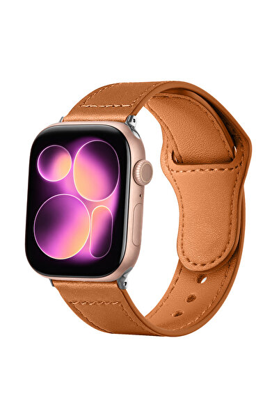 Sneezy حزام جلدي كلاسيكي فاخر متوافق مع سلسلة iWatch 7 8 9 10 11 مقاس 48/40/4...