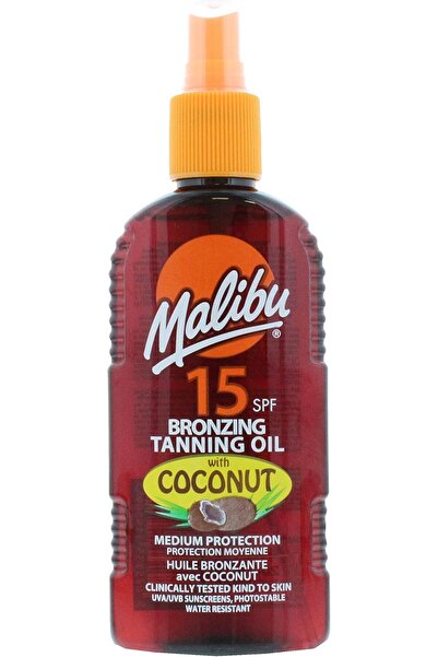 Malibu Spf 15 Bronzing Tanning Oil With Coconut, 200 Ml