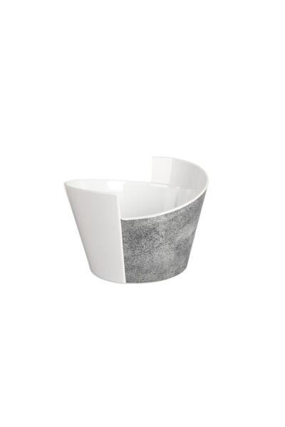 Globy Open Buffet Sub-Grey Marble Pattern Bowl – 25×23×16 cm