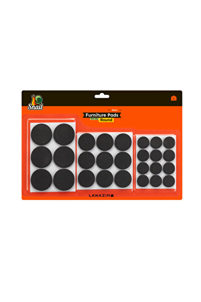 Lawazim Snail 27 Pcs Round Non-Slip Furniture Pads Self-Adhesive Floor Protec...
