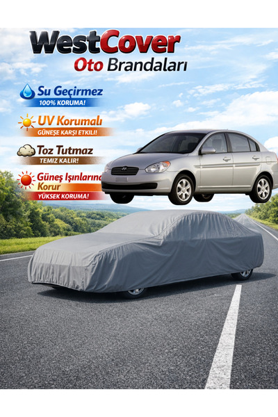 WestCover غطاء سيارة متوافق مع هيونداي أكسنت 3، خيمة مقاومة للماء، غطاء سيارة