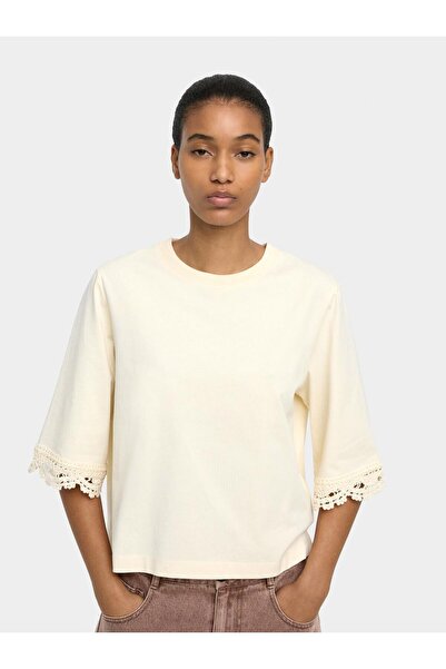 PARFOIS Kadın %100 Pamuk Kroşe Detaylı Bluz