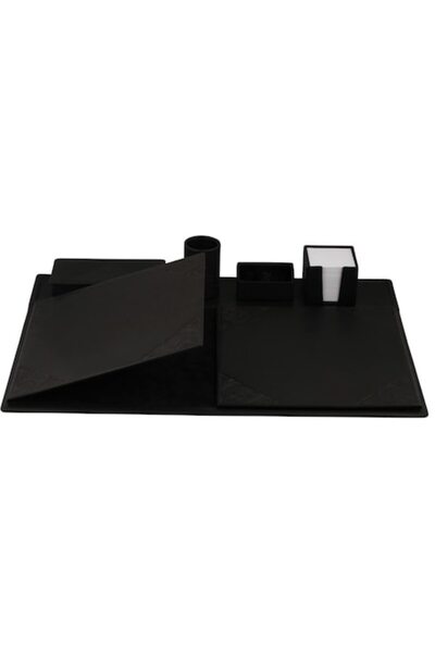 Fevrodest Set de dosare de birou cu coperți laterale, negru, 4 piese