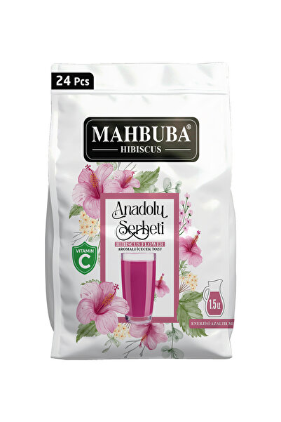 Mahbuba Anadolu Şerbeti Hibiscus Karanfil Reyhan Aromalı Soğuk Toz İçecek 24x...