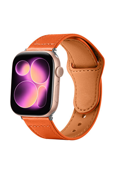 Sneezy حزام جلدي كلاسيكي فاخر متوافق مع سلسلة iWatch 7 8 9 10 11 مقاس 48/40/4...