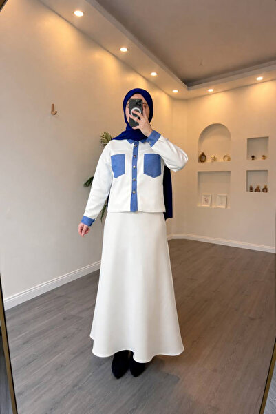 Esre Store 4564 - Double Suit with Pocket Detail White